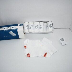 Honeysea 12 Pairs Crew Socks - Lightweight, Breathable Athletic Socks w Arch WHI